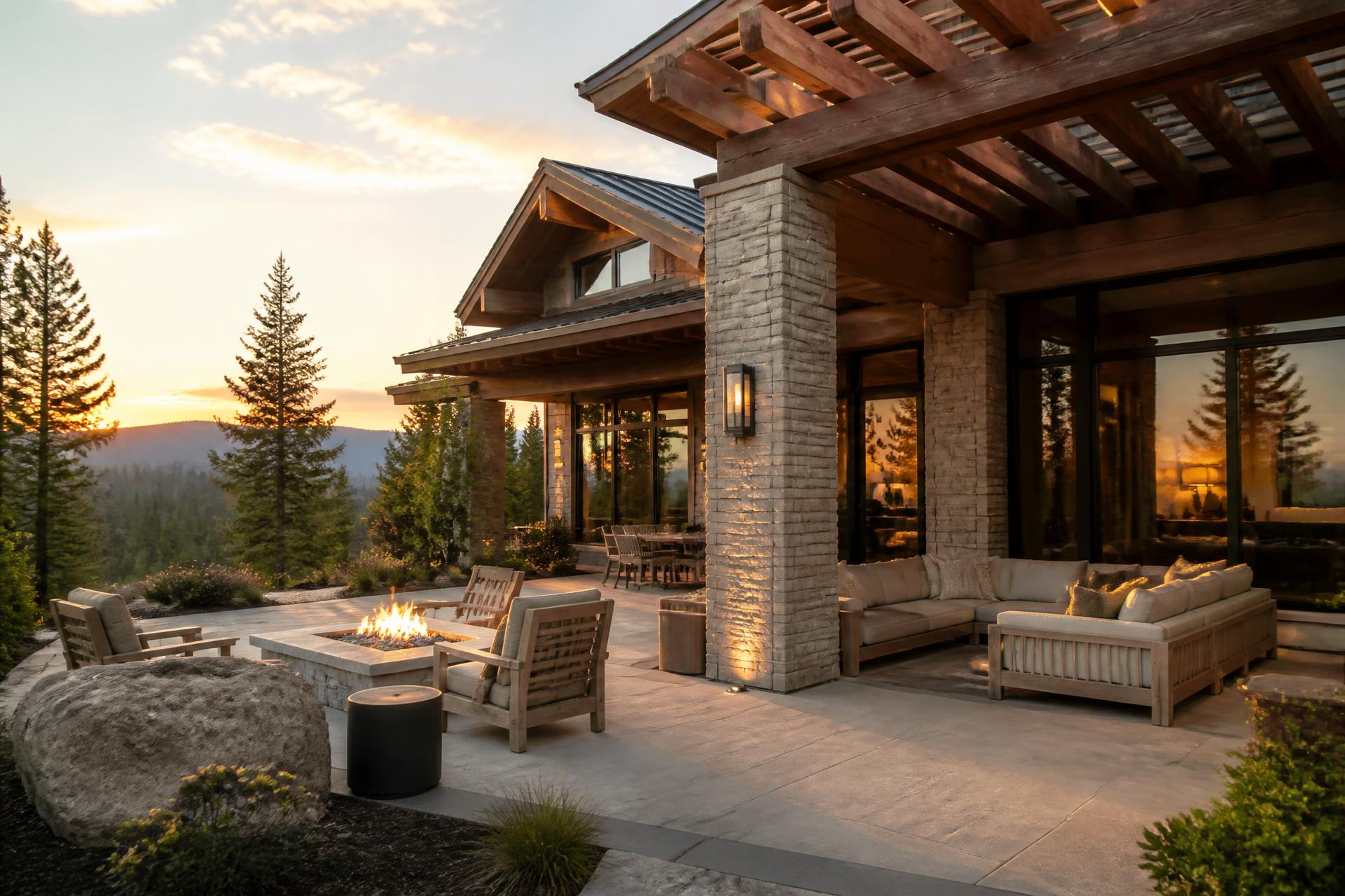 Covered patio and outdoor living space built by Divine Quality Builds